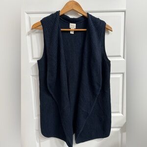 Chicos Navy Blue Sleeveless Sweater Vest